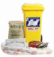 Fuel spill kit available at service stations.