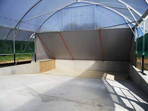 A new, covered feedpad with solids bunker and weeping wall.