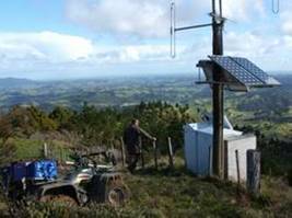Telemetered rainfall station in Te Puhi River catchment, Far North.