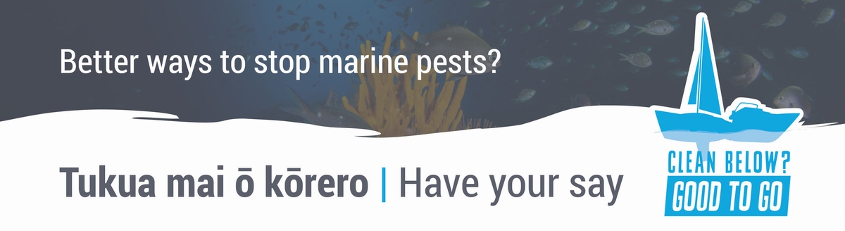 Stop marine pests banner.