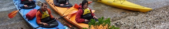 Women in Kayaks.