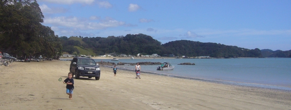 Take care around people when driving on the beach.