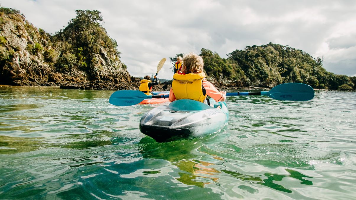 Child in a kayak.