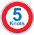5 knots sign.