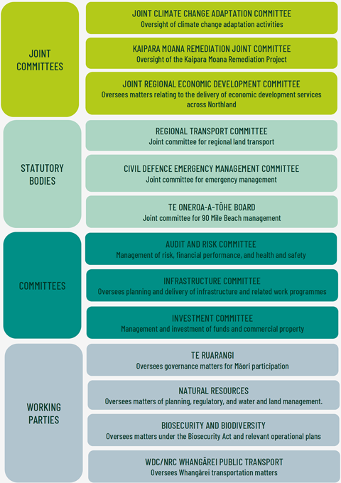 Structure of council governance.