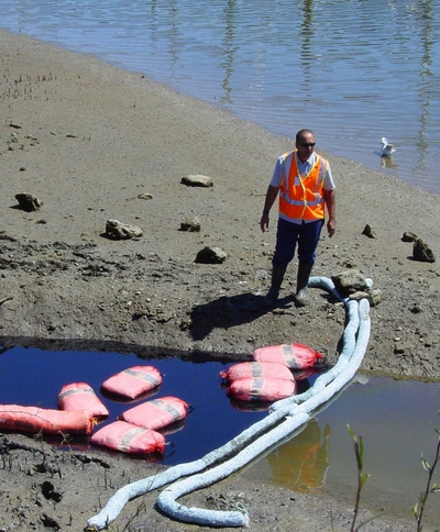 Oil spill in Whāngārei's town basin.