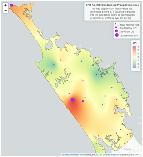 3 Month SPI (Standardised Precipitation Index) Map For October 2022