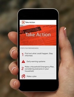 Red Cross hazard app on phone. (Photo: Red Cross website).