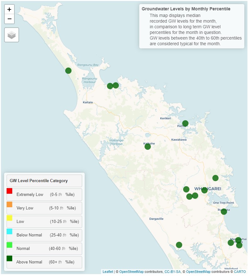 Groundwater map for May 2023.