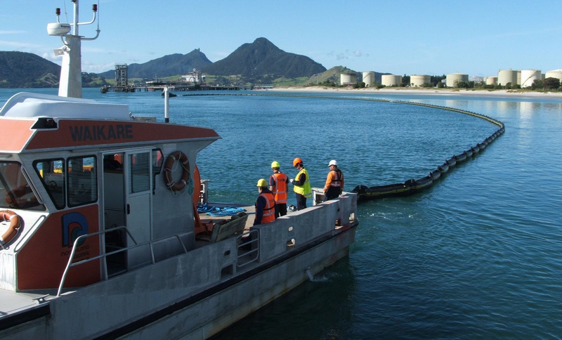 Oil spill exercise at Marsden Point.