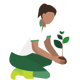 Woman planting graphic.
