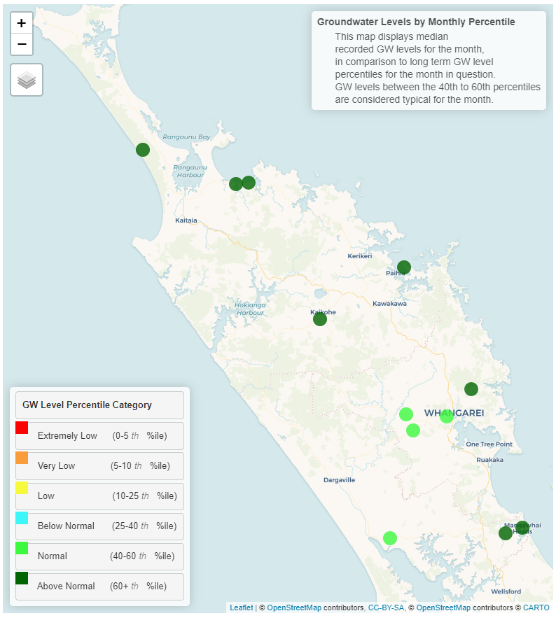 Groundwater map for October 2022.