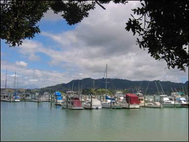 Boats in Whangaroa Harbour.