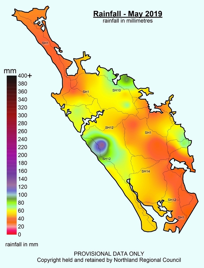 Rainfall May 2019 in MM.