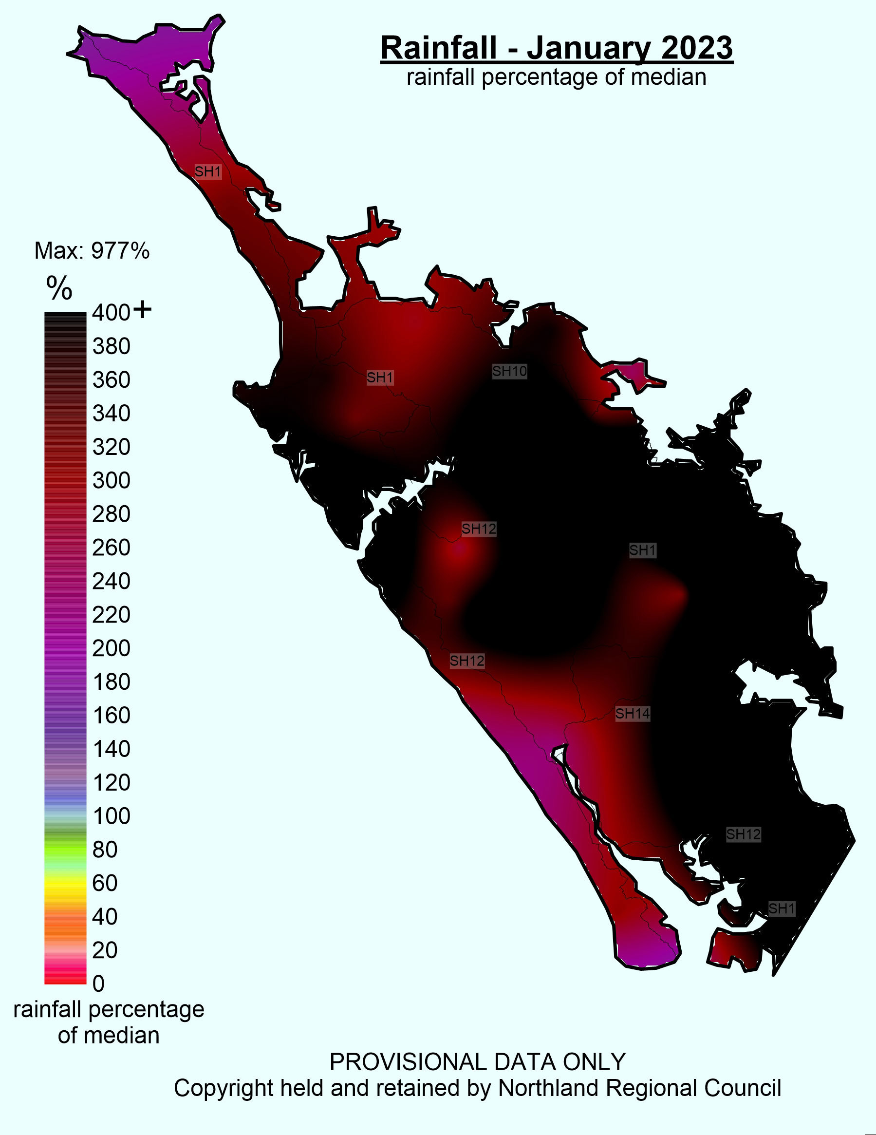 Rainfall map January 2023.