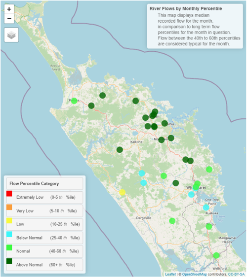Northland Flow map for June 2021.