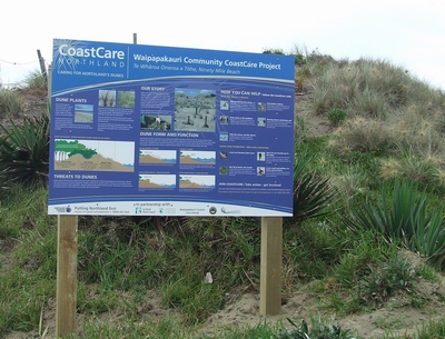 Example of CoastCare sign.