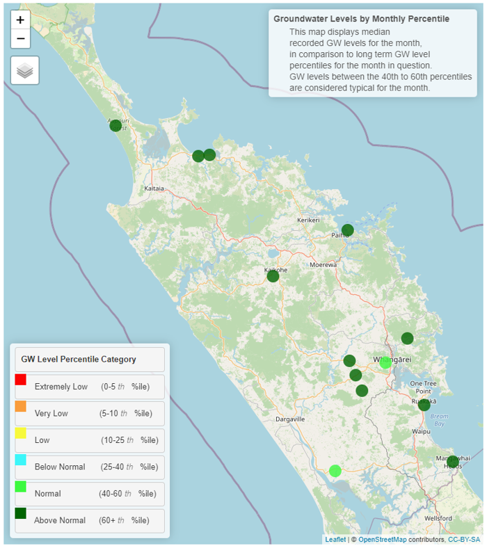 Groundwater map for April 2022.