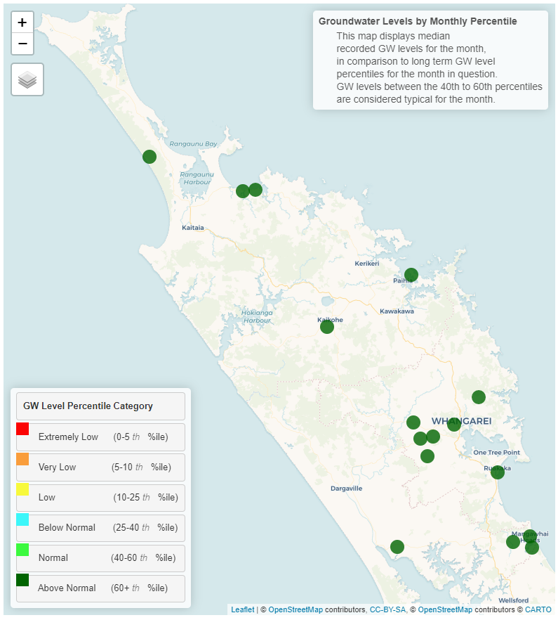 Groundwater map for February 2023.