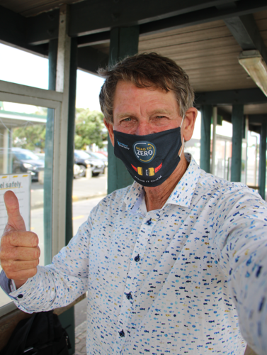 Rick Stolwerk selfie with face mask.