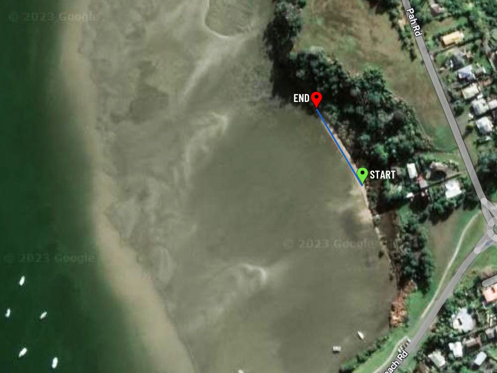 Pah Road, Onerahi litter monitoring site map.