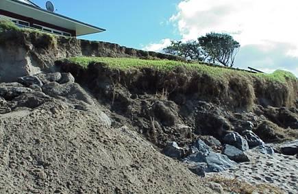 Coastal erosion.