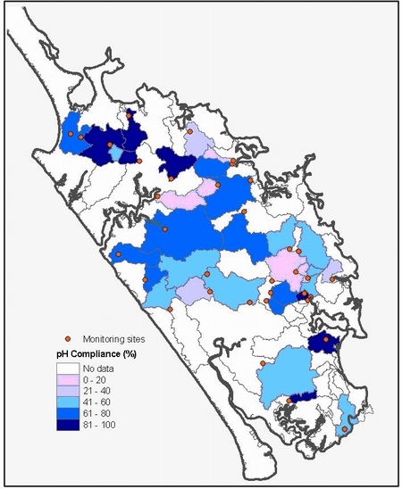 Figure 5: pH compliance map.