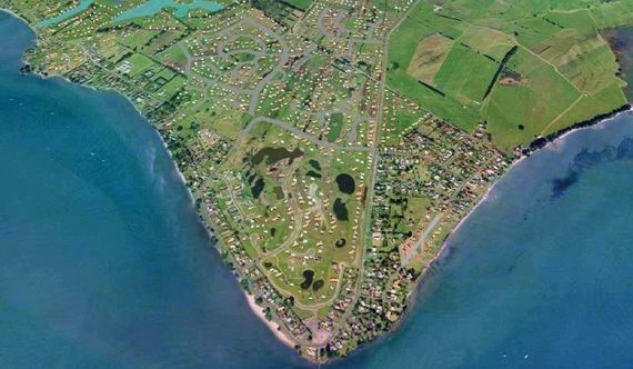 Aerial view of future housing at One Tree Point.