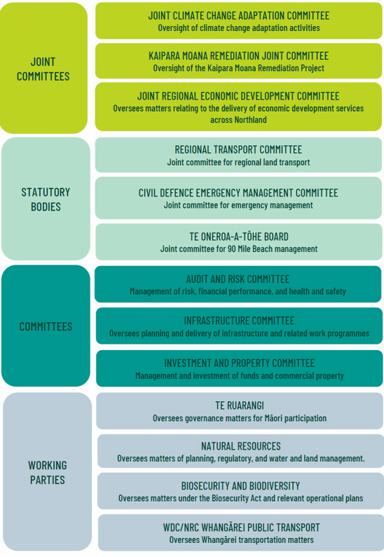 Structure of council governance.