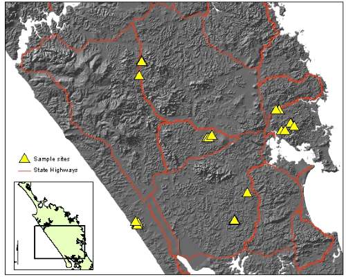 Description: Figure 42: Sample sites in soil monitoring programme. 