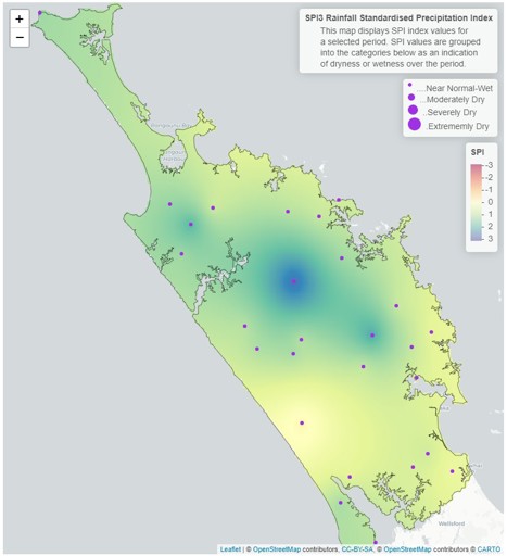 3 Month SPI  Standardised Precipitation Index  Map For March May 2023