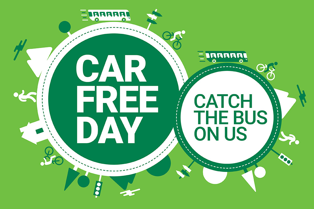 Car free day - catch the bus on us.