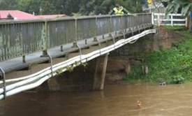 mechanical equipment being used for flood measurements on the Awanui River.