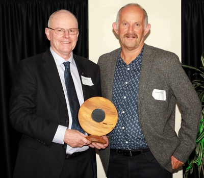 Council chairman Bill Shepherd with philanthropist Gareth Morgan. 