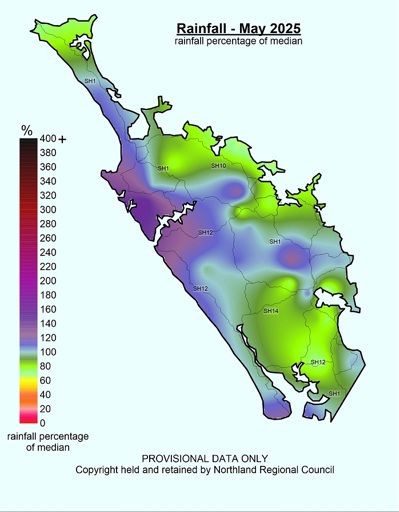 May 2025 Rainfall Median Percentages