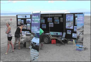 Vehicles on beaches display at Ruakaka beach.