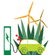 Electric vehicle and wind farm graphic.