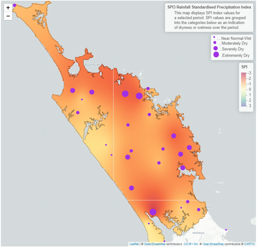 3 Month SPI  Standardised Precipitation Index  Map For January   March 2024