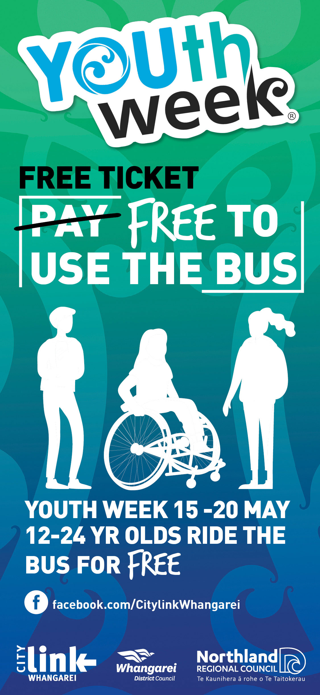 Youth week E ticket to use the bus 15-20 May 2023.