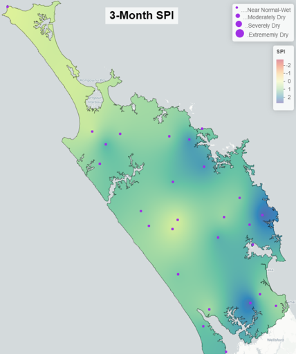 SPI Index Map For 3 Mths