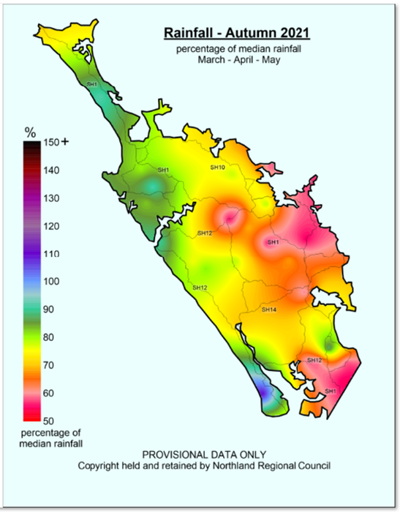 Rainfall Autumn 2021 Percentage Of Median Rainfall (March April May)