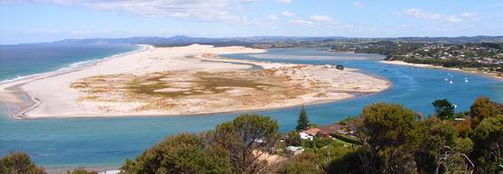 Mangawhai harbour and spit.