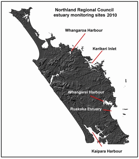 Map of estuary monitoring sites.