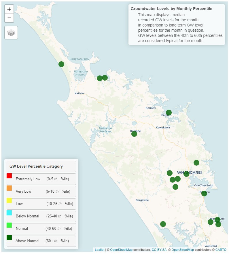 Groundwater map for March 2023.