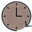 Grey timeline clock.