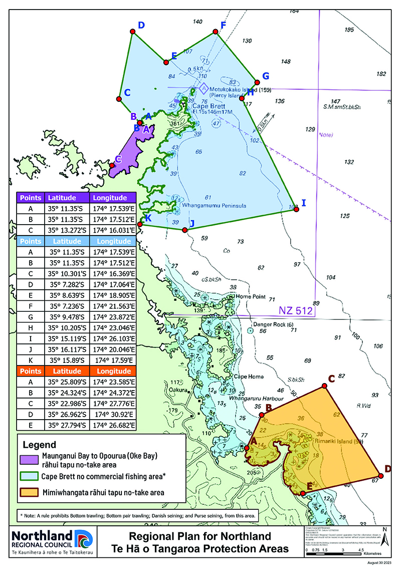 Open a PDF version of the Regional Plan for Northland - Te Hā o Tangaroa Protection Area map (geographic).