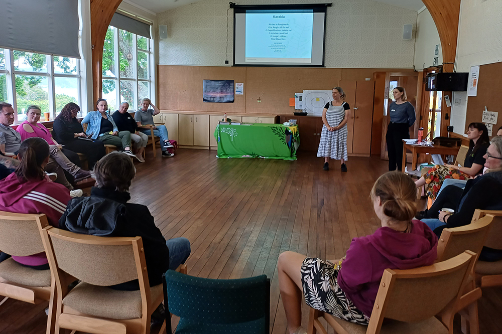 Group of people at a hui.