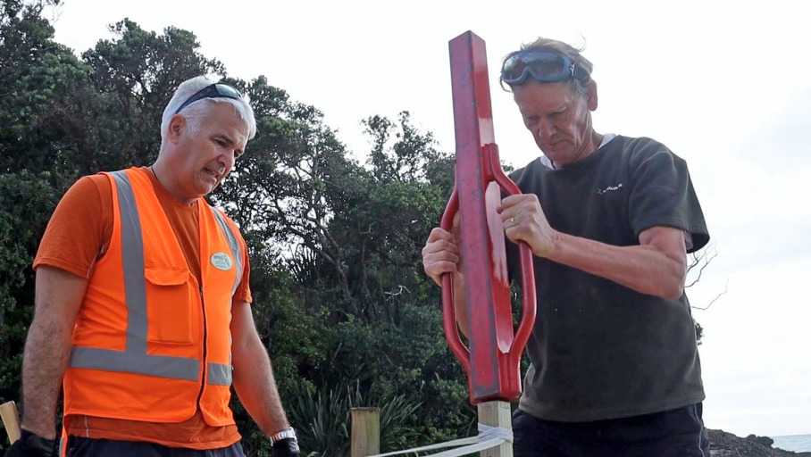 NRC Cr Rick Stolwerk Ramming Walkway Fence Posts