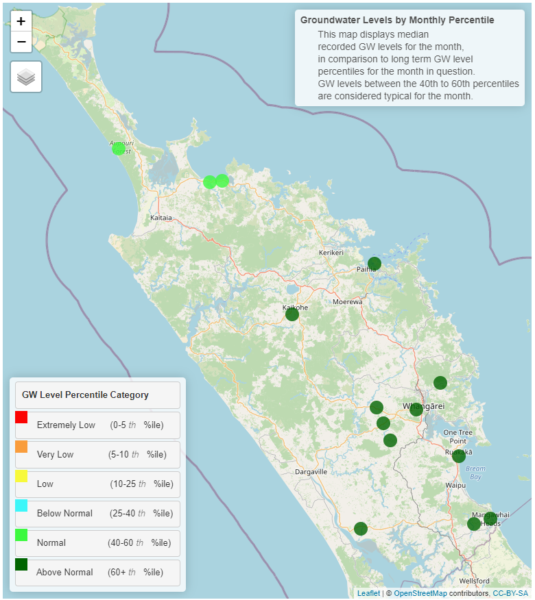 Groundwater map for June 2022.