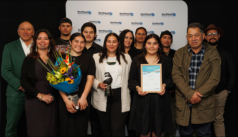 Jaycee Tipene-Thomas and her supporters